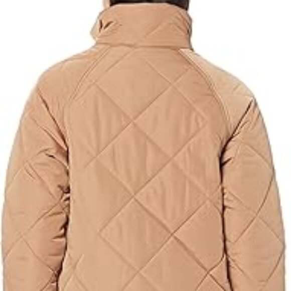 Amazon Essentials Women's Medium Camel Mid Length Puffer Coat - Picture 2 of 10